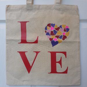 "LOVE" Canvas Tote Bag